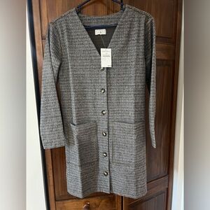 Nordstrom Lou & Grey Checkered Long Sleeve Dress